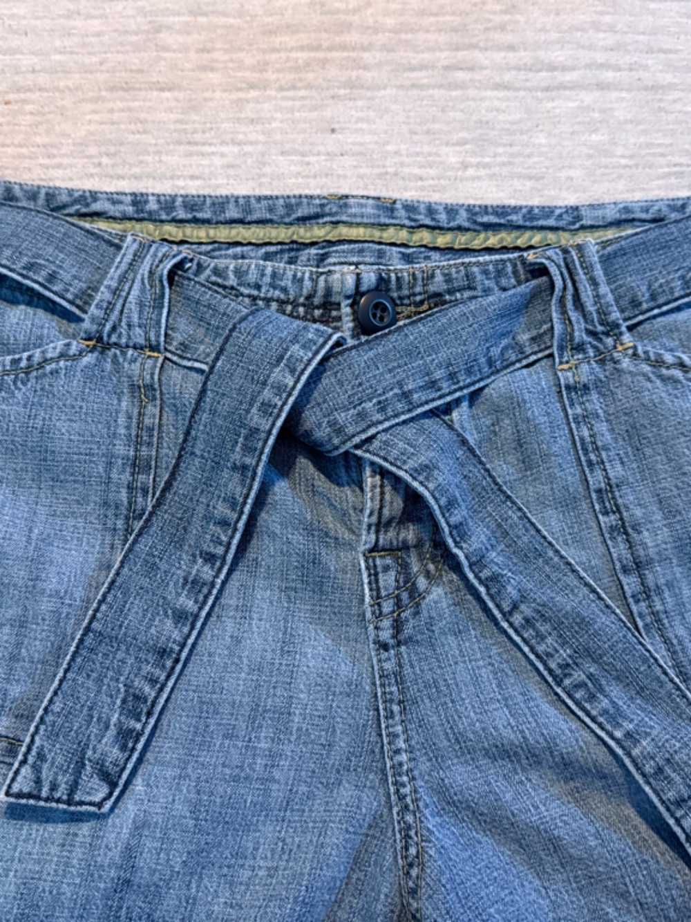 Lucky Brand Shorts Size 31 Tie Waist Lightweight Denim Casual - Picture 4 of 7